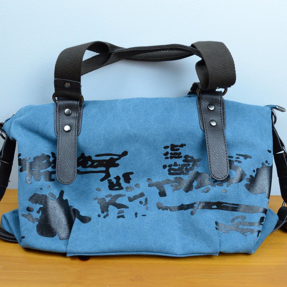 π Edgy Vintage Hobo Canvas Shoulder Bag - Picture 1 of 6